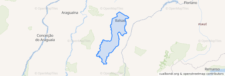 Mapa de ubicacion de Balsas.