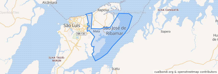 Mapa de ubicacion de São José de Ribamar.