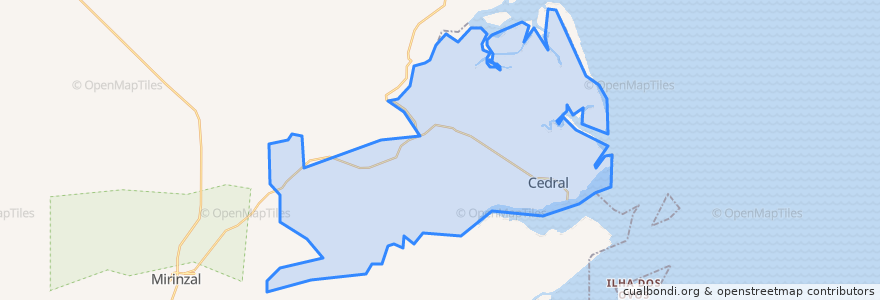 Mapa de ubicacion de Cedral.