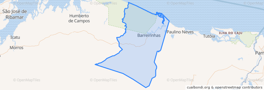 Mapa de ubicacion de Barreirinhas.