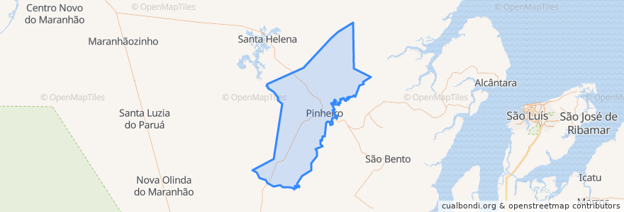 Mapa de ubicacion de Pinheiro.