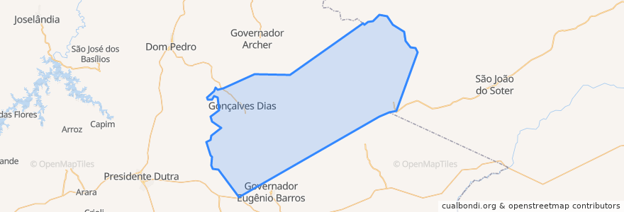 Mapa de ubicacion de Gonçalves Dias.