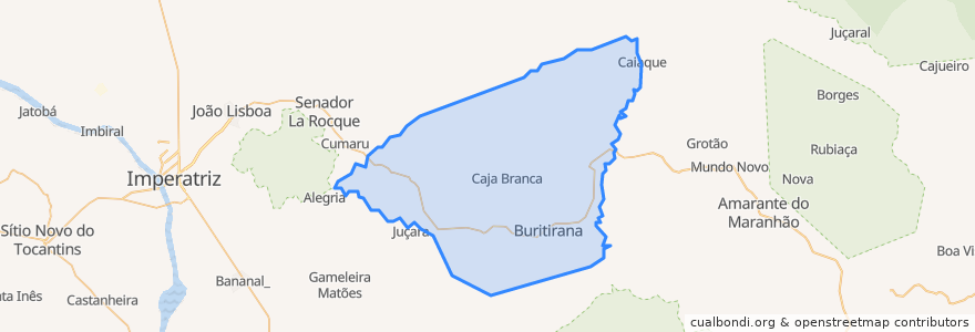 Mapa de ubicacion de Buritirana.