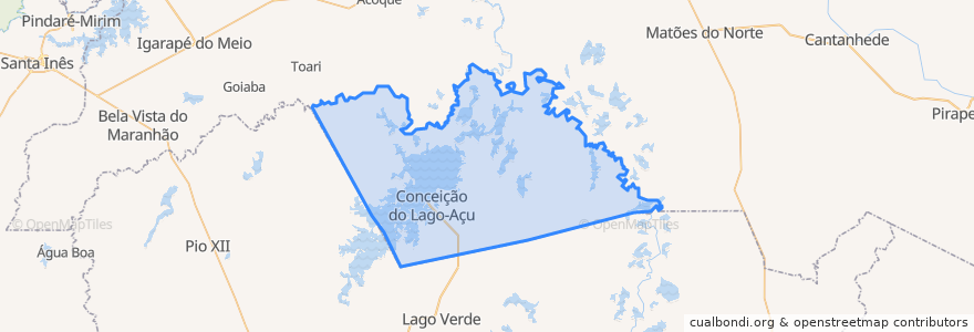 Mapa de ubicacion de Conceição do Lago-Açu.