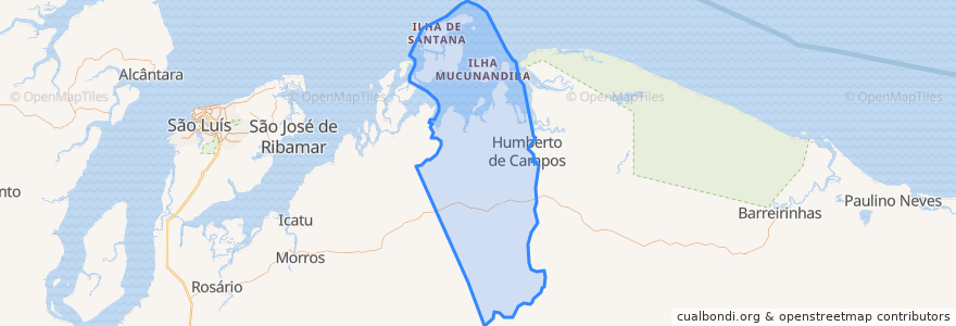 Mapa de ubicacion de Humberto de Campos.