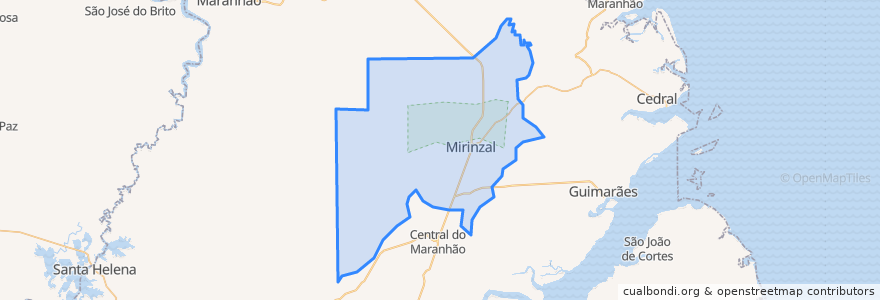 Mapa de ubicacion de Mirinzal.