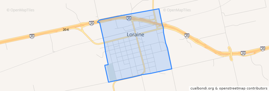 Mapa de ubicacion de Loraine.