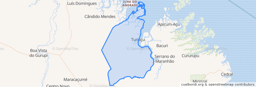 Mapa de ubicacion de Turiaçu.