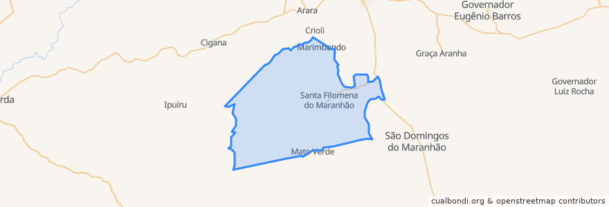 Mapa de ubicacion de Santa Filomena do Maranhão.