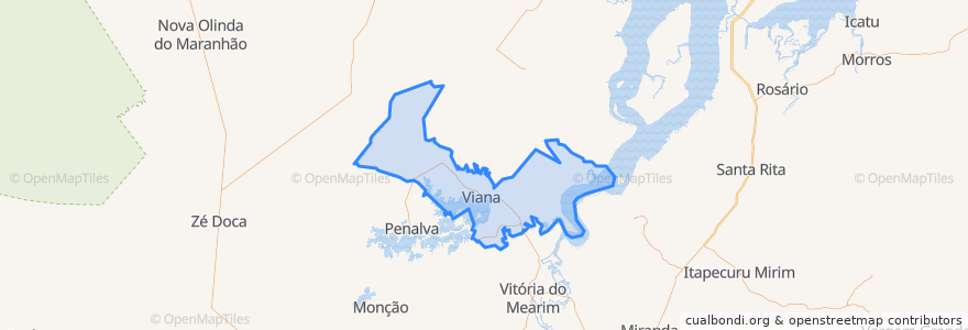 Mapa de ubicacion de Viana.