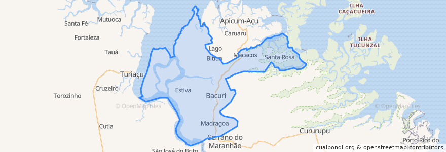 Mapa de ubicacion de Bacuri.