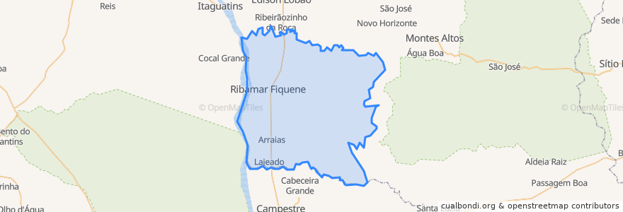 Mapa de ubicacion de Ribamar Fiquene.