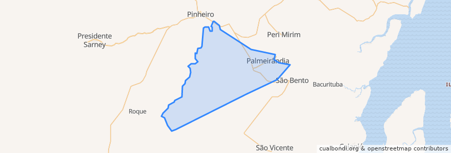 Mapa de ubicacion de Palmeirândia.