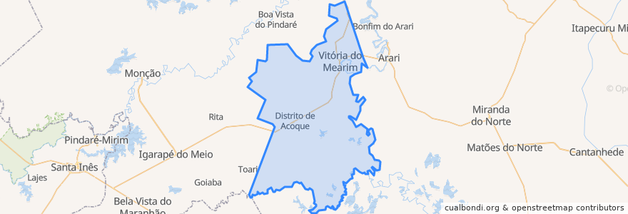 Mapa de ubicacion de Vitória do Mearim.