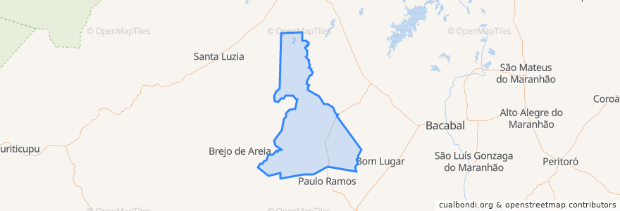 Mapa de ubicacion de Vitorino Freire.