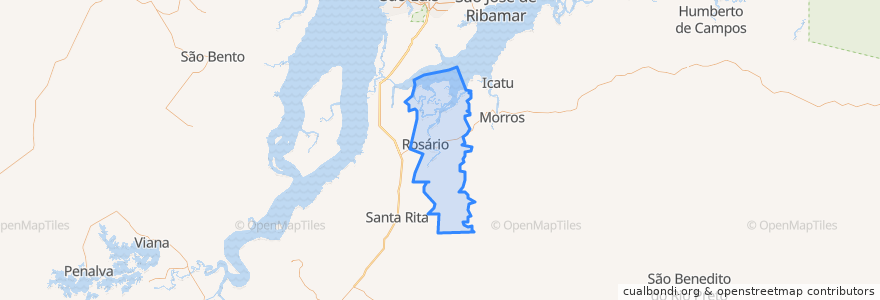 Mapa de ubicacion de Rosário.