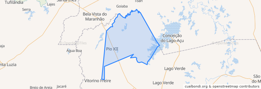 Mapa de ubicacion de Pio XII.