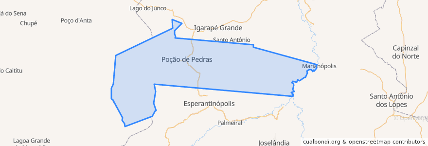 Mapa de ubicacion de Poção de Pedras.