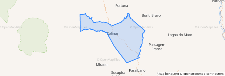 Mapa de ubicacion de Colinas.