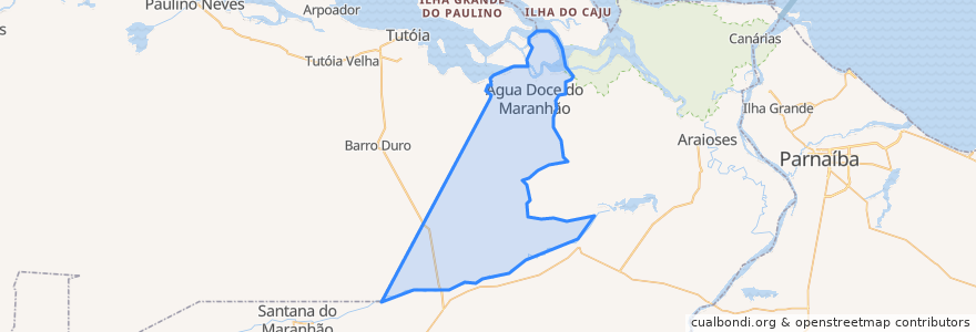 Mapa de ubicacion de Água Doce do Maranhão.