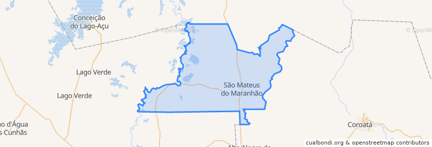 Mapa de ubicacion de São Mateus do Maranhão.