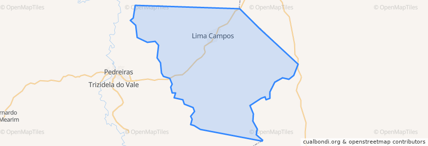 Mapa de ubicacion de Lima Campos.