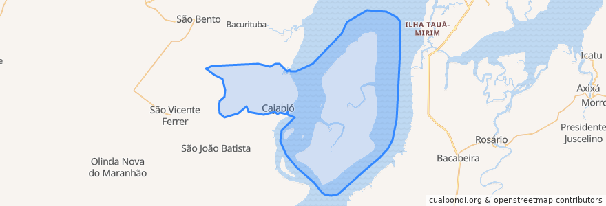 Mapa de ubicacion de Cajapió.