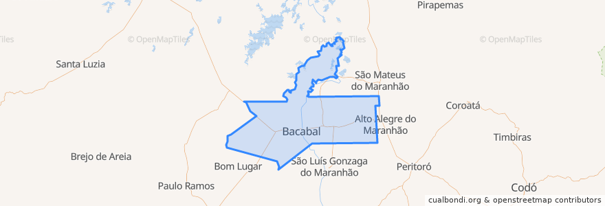 Mapa de ubicacion de Bacabal.