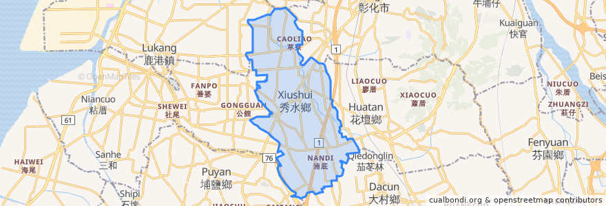 Mapa de ubicacion de 秀水鄉.