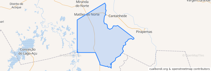 Mapa de ubicacion de Matões do Norte.