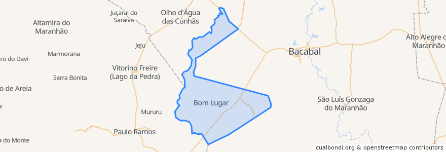 Mapa de ubicacion de Bom Lugar.