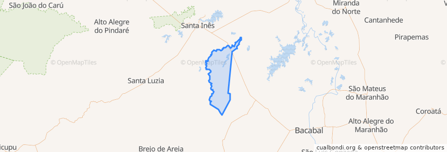 Mapa de ubicacion de Satubinha.