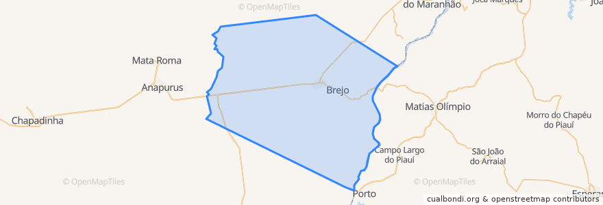 Mapa de ubicacion de Brejo.