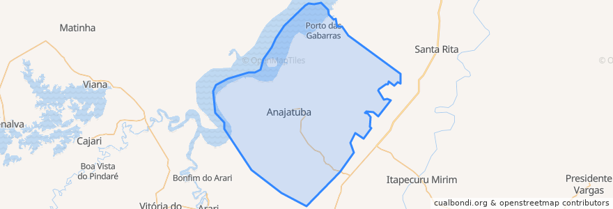 Mapa de ubicacion de Anajatuba.