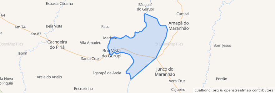 Mapa de ubicacion de Boa Vista do Gurupi.