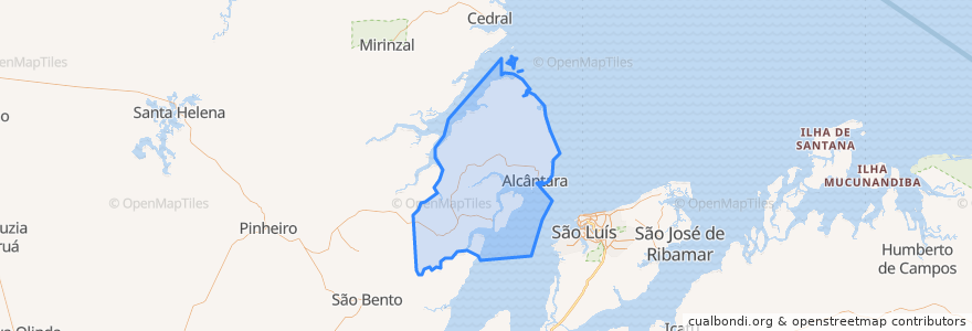 Mapa de ubicacion de Alcântara.