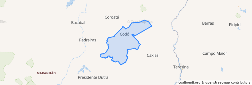 Mapa de ubicacion de Codó.