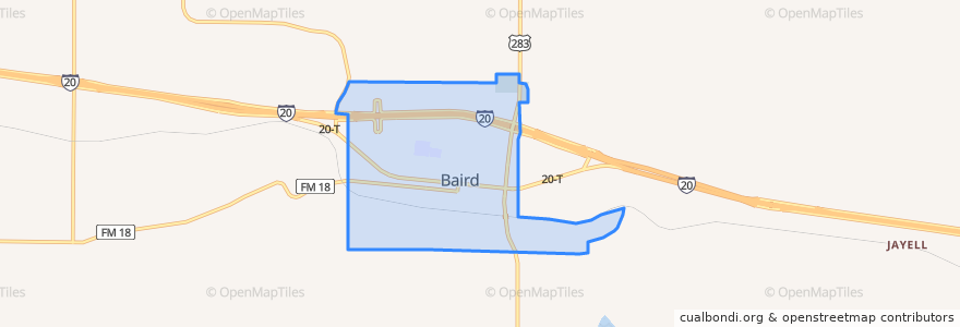 Mapa de ubicacion de Baird.