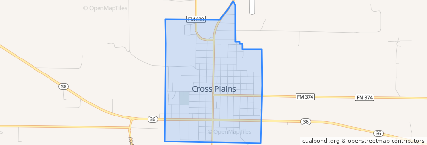 Mapa de ubicacion de Cross Plains.