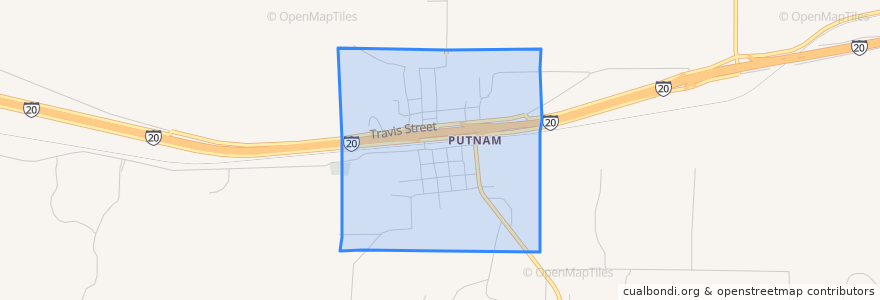 Mapa de ubicacion de Putnam.
