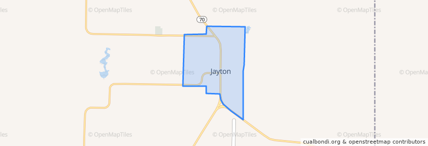 Mapa de ubicacion de Jayton.