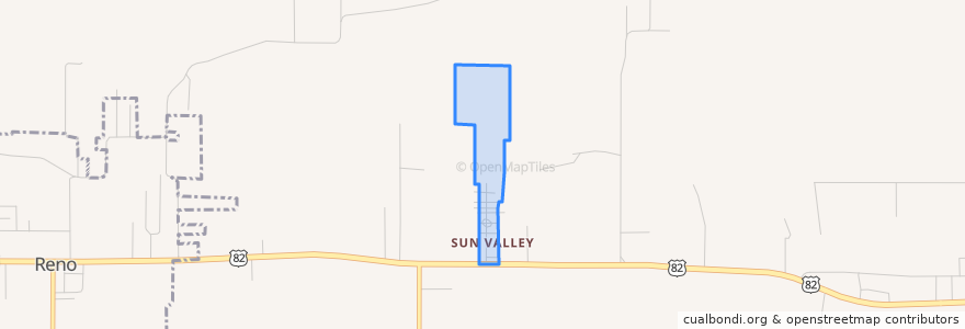 Mapa de ubicacion de Sun Valley.
