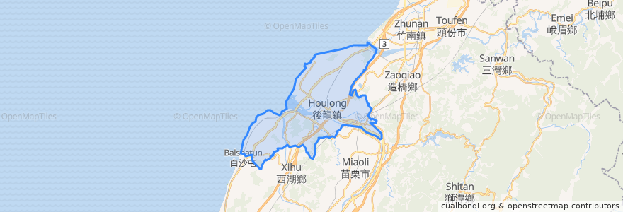 Mapa de ubicacion de Houlong.