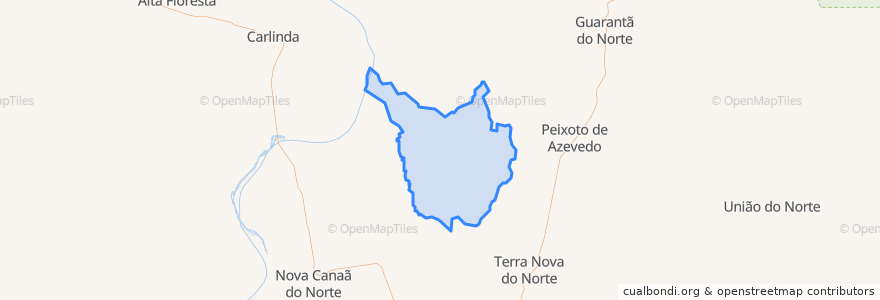 Mapa de ubicacion de Nova Guarita.