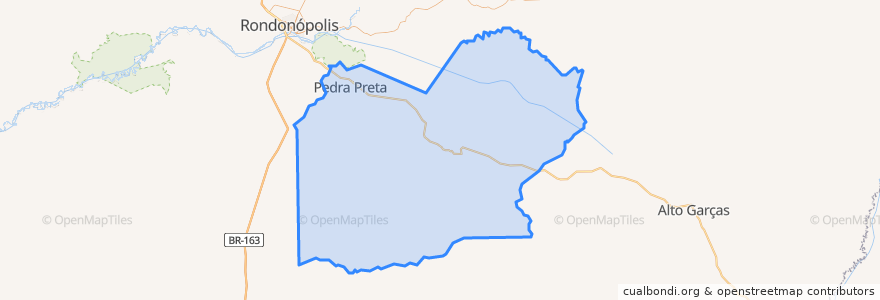 Mapa de ubicacion de Pedra Preta.