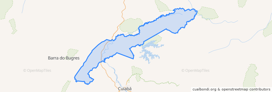 Mapa de ubicacion de Rosário Oeste.