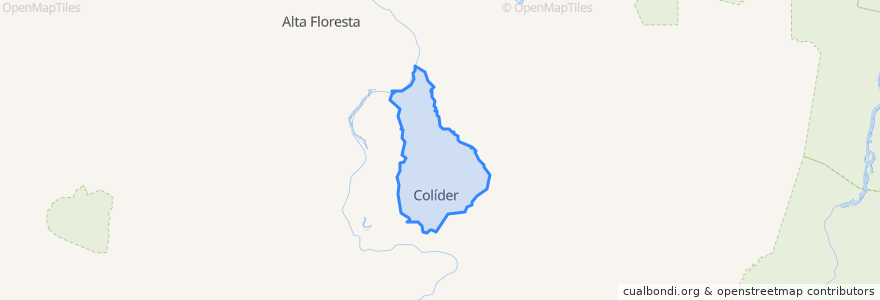 Mapa de ubicacion de Colíder.