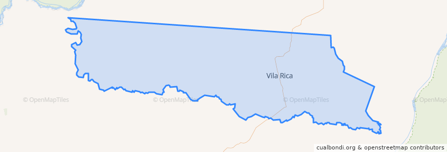 Mapa de ubicacion de Vila Rica.