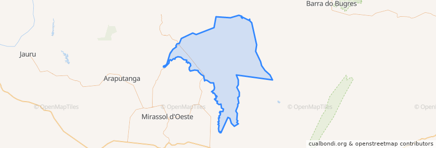 Mapa de ubicacion de Lambari d'Oeste.