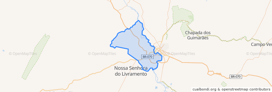 Mapa de ubicacion de Várzea Grande.